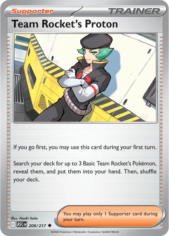 208/217 Team Rocket's Proton - Reverse Holo | Pokemon Ascended Heroes