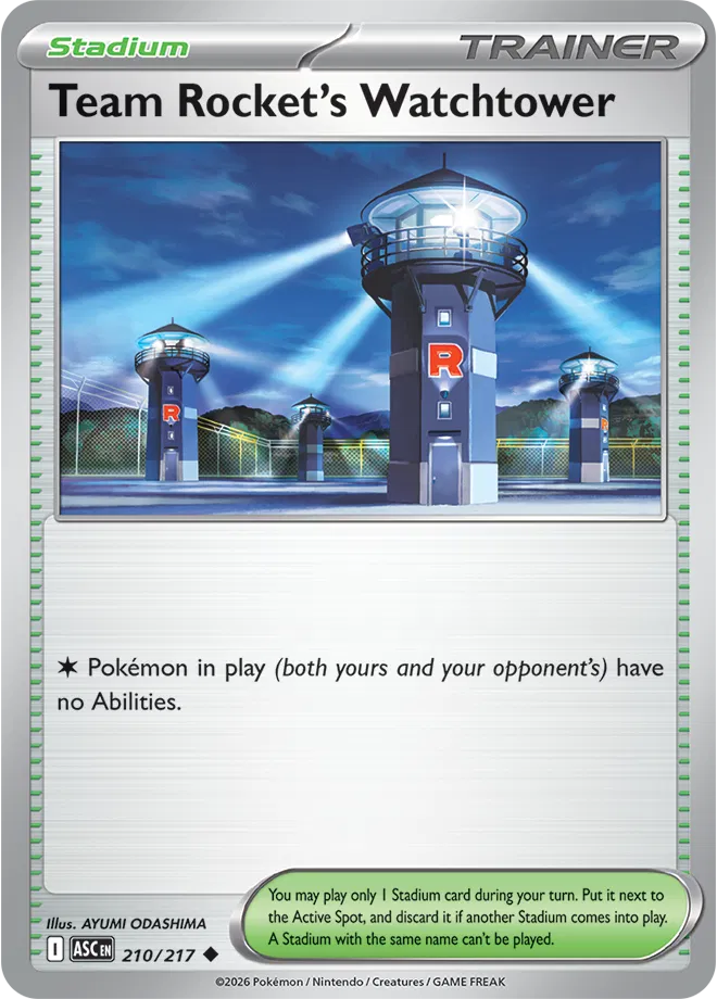 210/217 Team Rocket's Watchtower - Reverse Holo | Pokemon Ascended Heroes