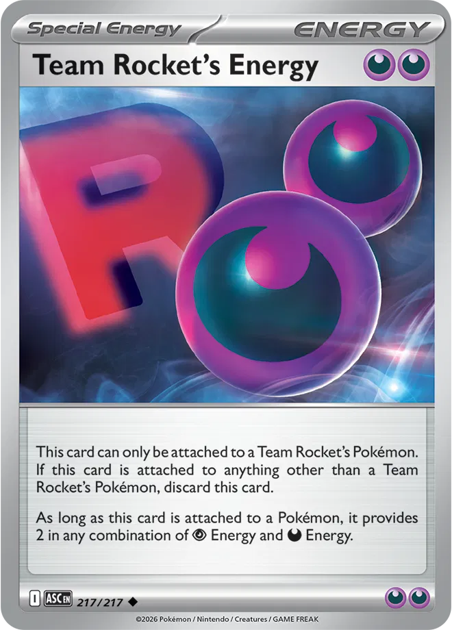 217/217 Team Rocket's Energy - Reverse Holo | Pokemon Ascended Heroes