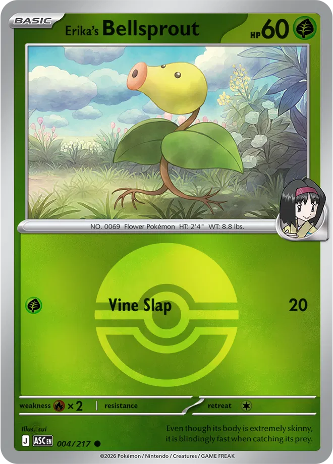 004/217 Erika's Bellsprout - Poke Ball Reverse Holo | Pokemon Ascended Heroes