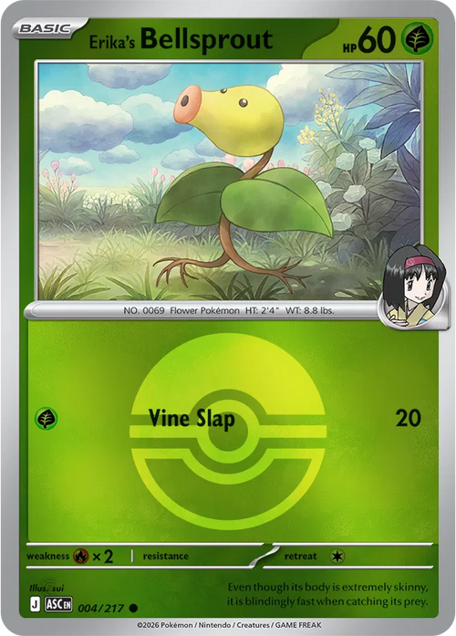004/217 Erika's Bellsprout - Poke Ball Reverse Holo | Pokemon Ascended Heroes