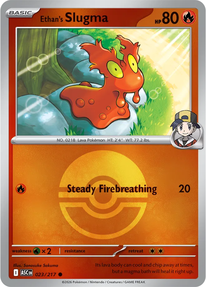 023/217 Ethan's Slugma - Poke Ball Reverse Holo | Pokemon Ascended Heroes
