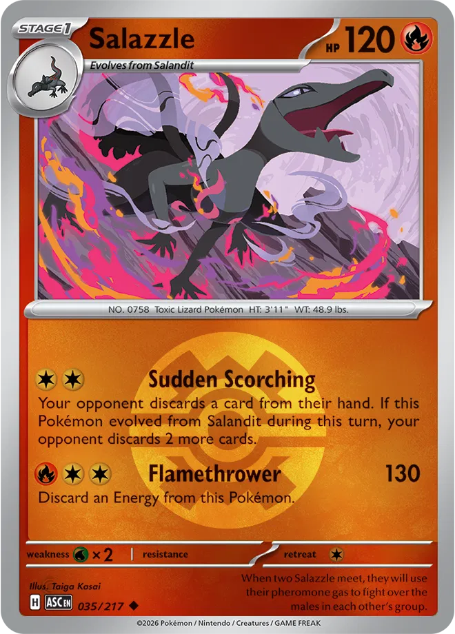 035/217 Salazzle - Quick Ball Reverse Holo | Pokemon Ascended Heroes