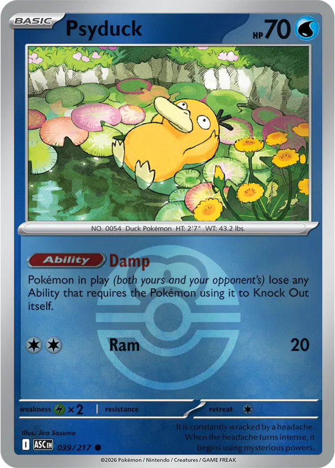 039/217 Psyduck - Love Ball Reverse Holo | Pokemon Ascended Heroes