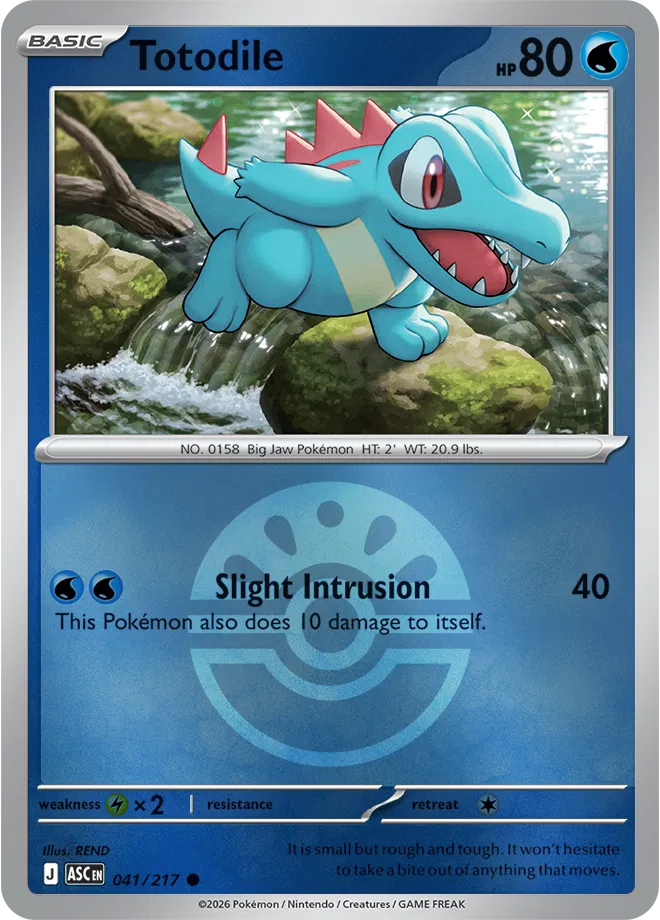 041/217 Totodile - Friend Ball Reverse Holo | Pokemon Ascended Heroes
