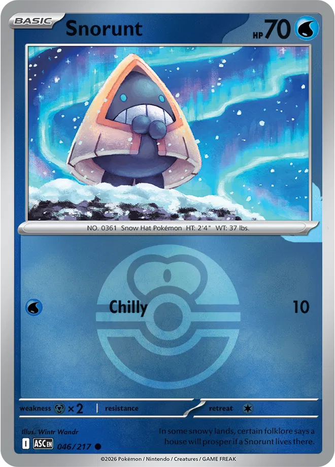 046/217 Snorunt - Love Ball Reverse Holo | Pokemon Ascended Heroes