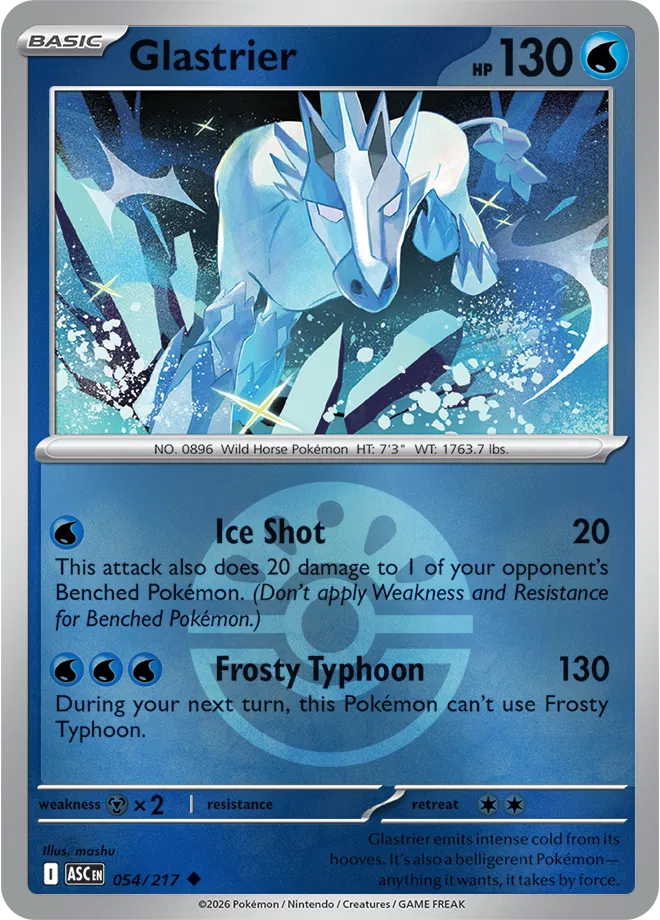 054/217 Glastrier - Friend Ball Reverse Holo | Pokemon Ascended Heroes