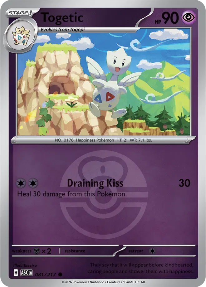 081/217 Togetic - Love Ball Reverse Holo | Pokemon Ascended Heroes