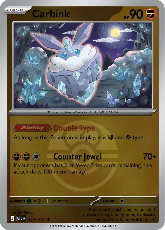 117/217 Carbink - Love Ball Reverse Holo | Pokemon Ascended Heroes