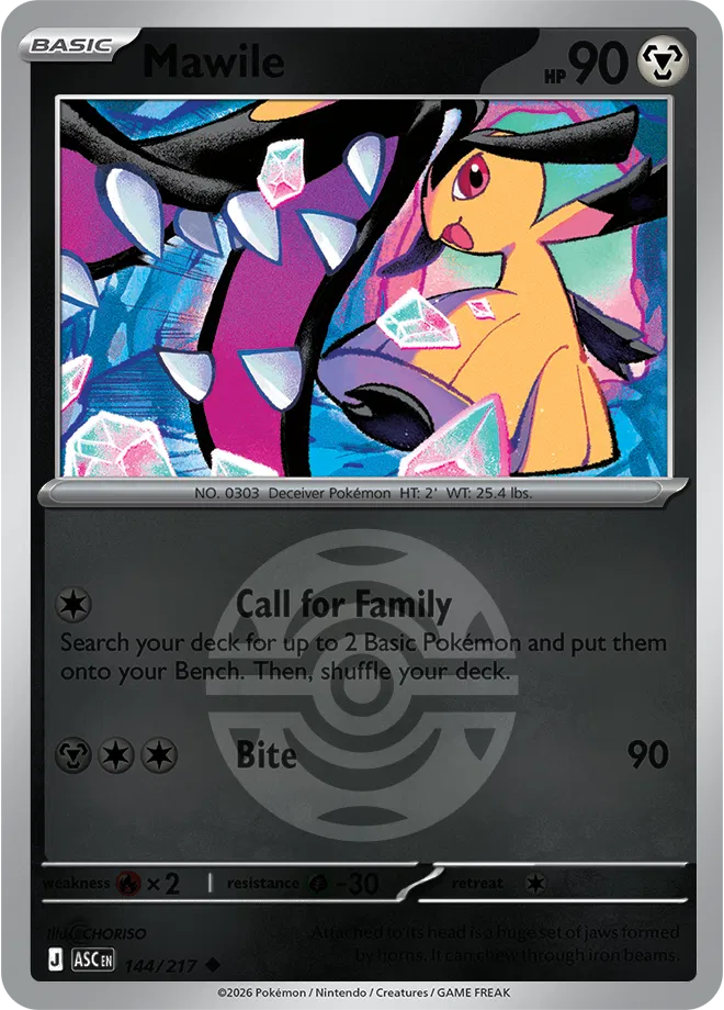 144/217 Mawile - Dusk Ball Reverse Holo | Pokemon Ascended Heroes