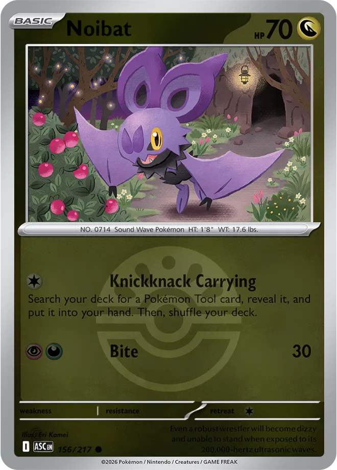 156/217 Noibat - Friend Ball Reverse Holo | Pokemon Ascended Heroes