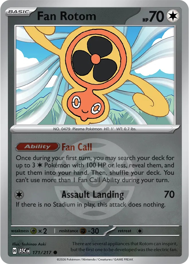 171/217 Fan Rotom - Dusk Ball Reverse Holo | Pokemon Ascended Heroes