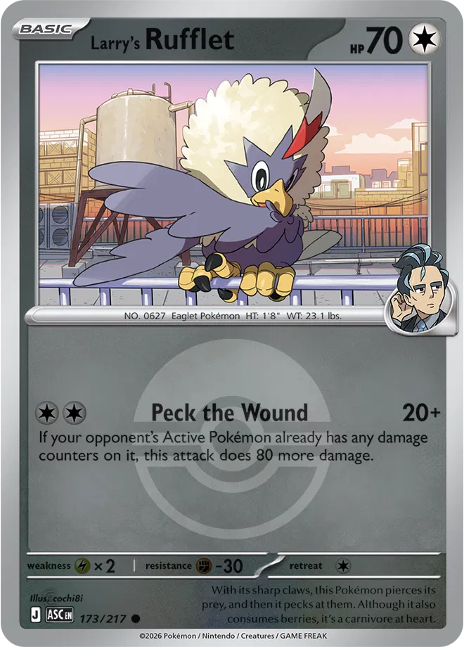 173/217 Larry's Rufflet - Poke Ball Reverse Holo | Pokemon Ascended Heroes