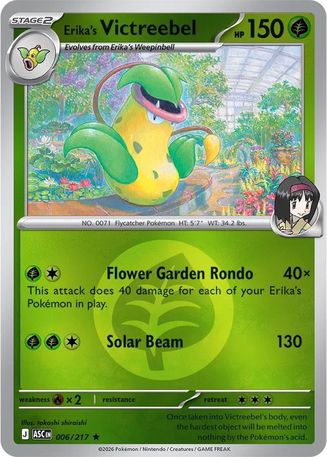006/217 Erika's Victreebel - Energy Symbol Reverse Holo | Pokemon Ascended Heroes
