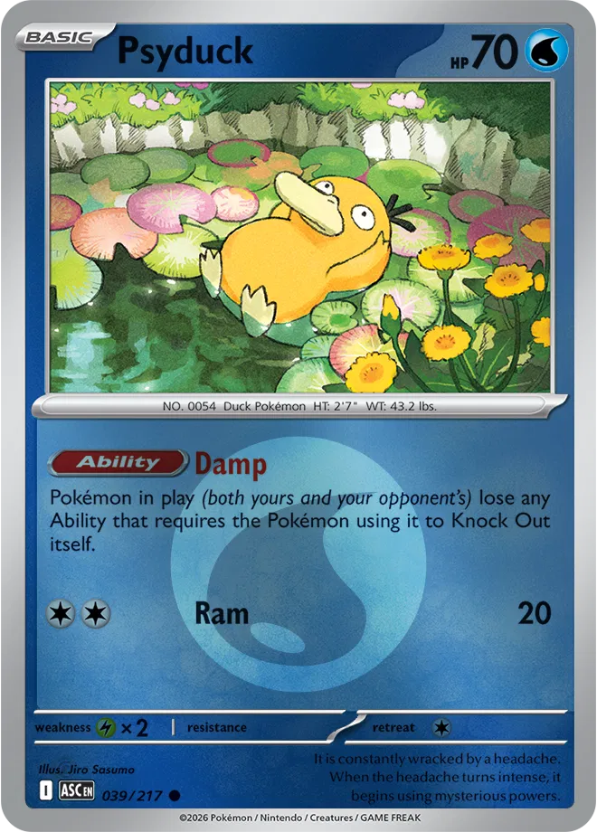 039/217 Psyduck - Energy Symbol Reverse Holo | Pokemon Ascended Heroes