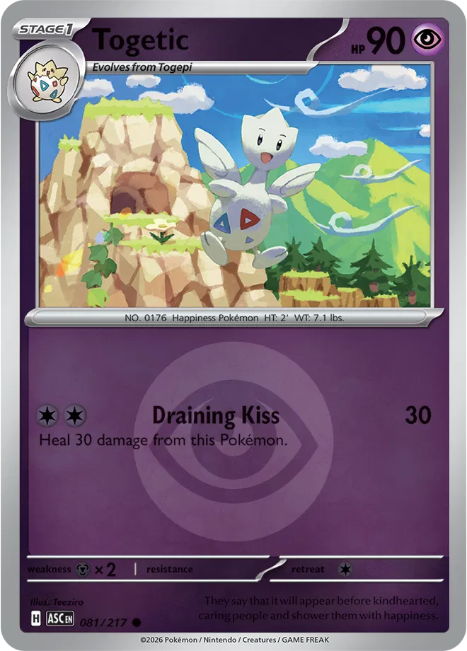 081/217 Togetic - Energy Symbol Reverse Holo | Pokemon Ascended Heroes