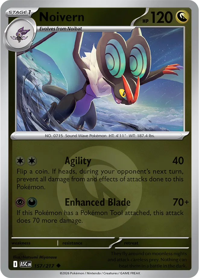 157/217 Noivern - Energy Symbol Reverse Holo | Pokemon Ascended Heroes