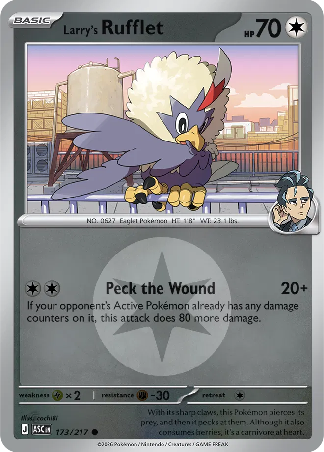 173/217 Larry's Rufflet - Energy Symbol Reverse Holo | Pokemon Ascended Heroes