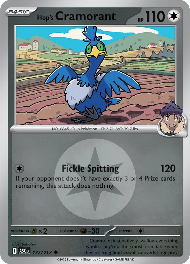 177/217 Hop's Cramorant - Energy Symbol Reverse Holo | Pokemon Ascended Heroes