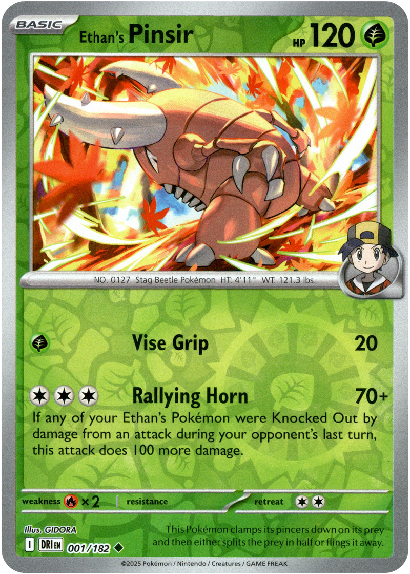 001/182 Ethan's Pinsir - Reverse Holo | Pokemon Scarlet & Violet—Destined Rivals