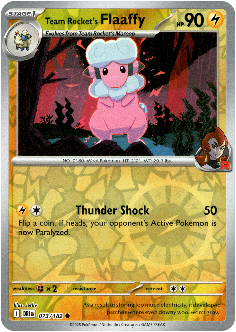073/182 Team Rocket's Flaaffy - Reverse Holo | Pokemon Scarlet & Violet—Destined Rivals