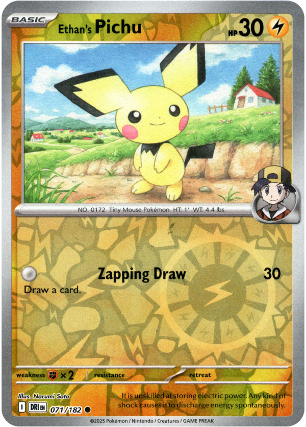 071/182 Ethan's Pichu - Reverse Holo | Pokemon Scarlet & Violet—Destined Rivals