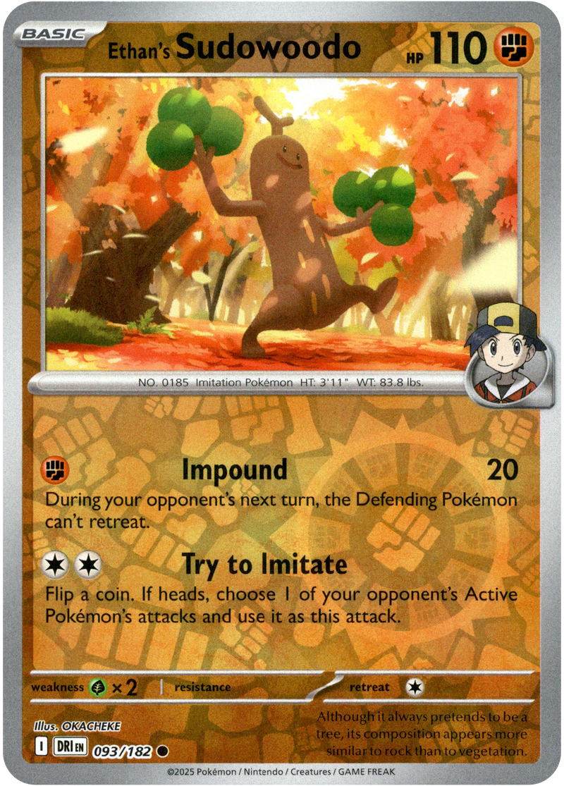 093/182 Ethan's Sudowoodo - Reverse Holo | Pokemon Scarlet & Violet—Destined Rivals