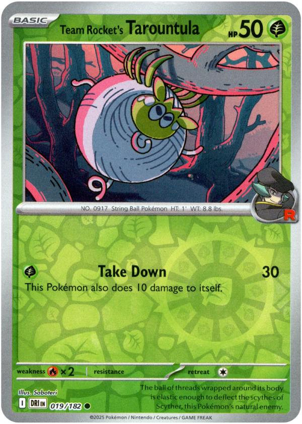 019/182 Team Rocket's Tarountula - Reverse Holo | Pokemon Scarlet & Violet—Destined Rivals