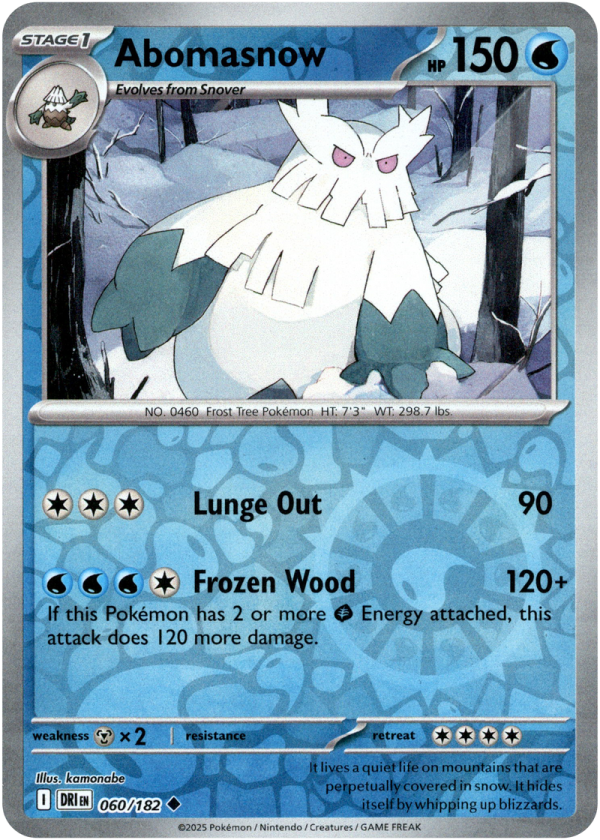 060/182 Abomasnow - Reverse Holo | Pokemon Scarlet & Violet—Destined Rivals
