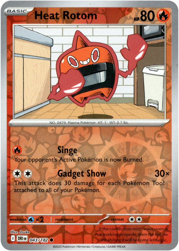 043/182 Heat Rotom - Reverse Holo | Pokemon Scarlet & Violet—Destined Rivals