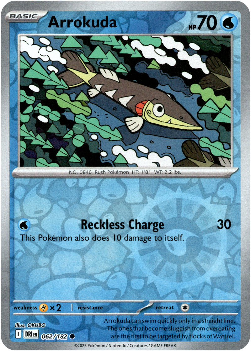 062/182 Arrokuda - Reverse Holo | Pokemon Scarlet & Violet—Destined Rivals