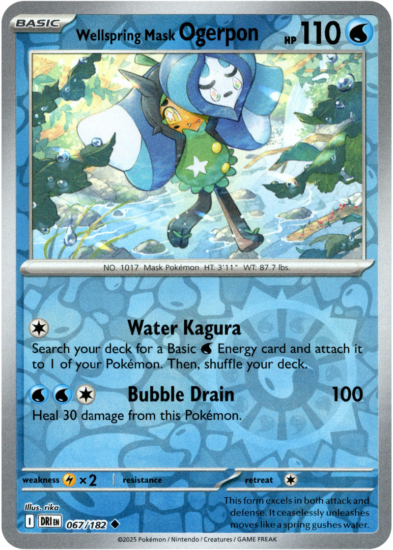 067/182 Wellspring Mask Ogerpon - Reverse Holo | Pokemon Scarlet & Violet—Destined Rivals