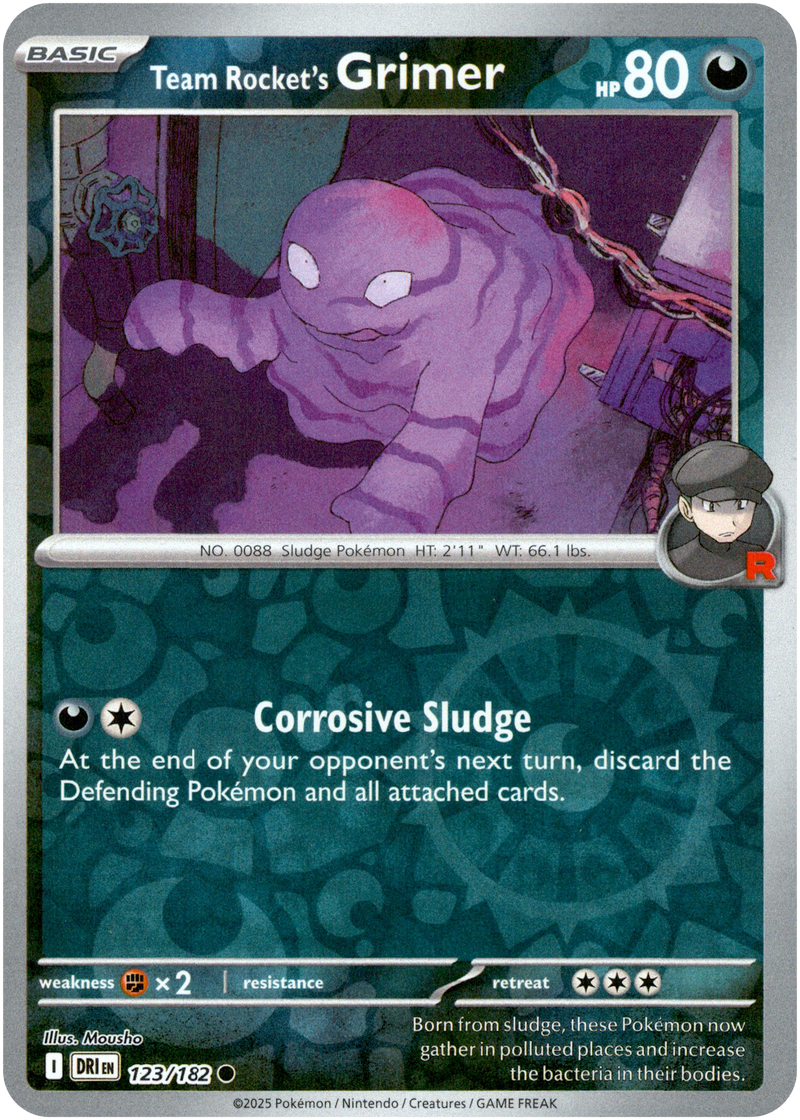 123/182 Team Rocket's Grimer - Reverse Holo | Pokemon Scarlet & Violet—Destined Rivals