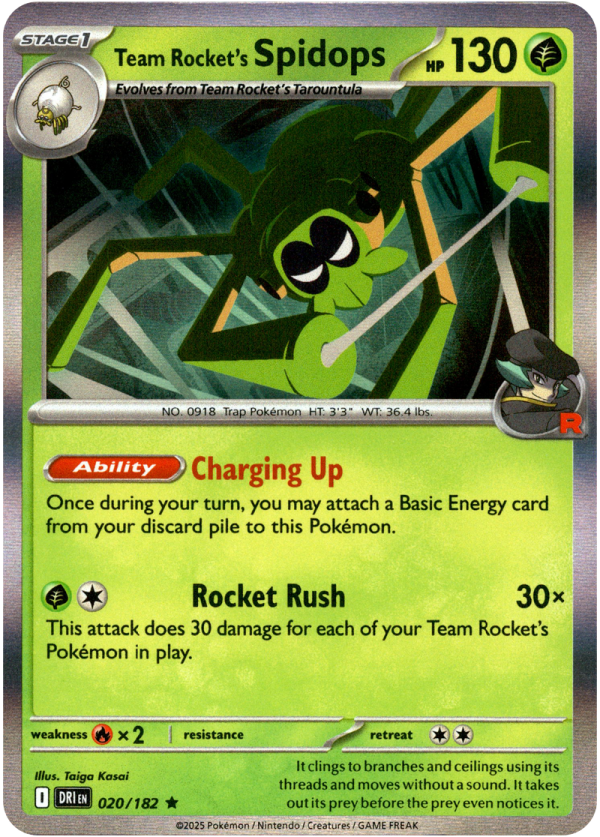 020/182 Team Rocket's Spidops - Holo | Pokemon Scarlet & Violet—Destined Rivals