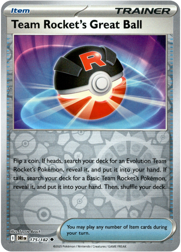175/182 Team Rocket's Great Ball - Reverse Holo | Pokemon Scarlet & Violet—Destined Rivals