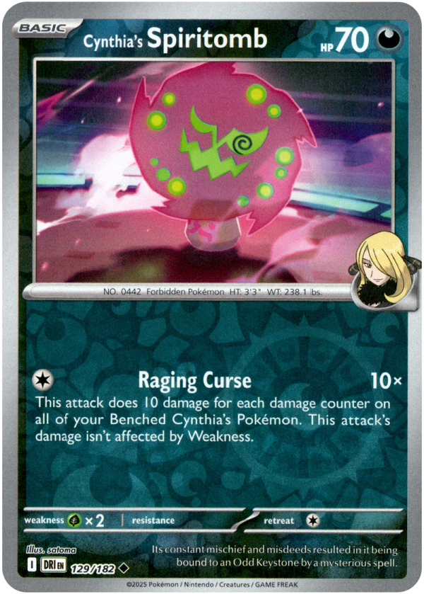 129/182 Cynthia's Spiritomb - Reverse Holo | Pokemon Scarlet & Violet—Destined Rivals