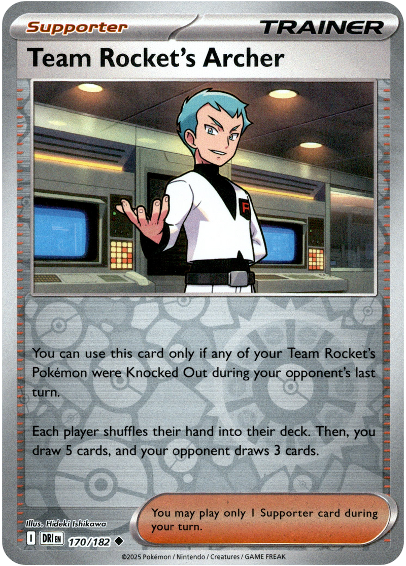 170/182 Team Rocket's Archer - Reverse Holo | Pokemon Scarlet & Violet—Destined Rivals