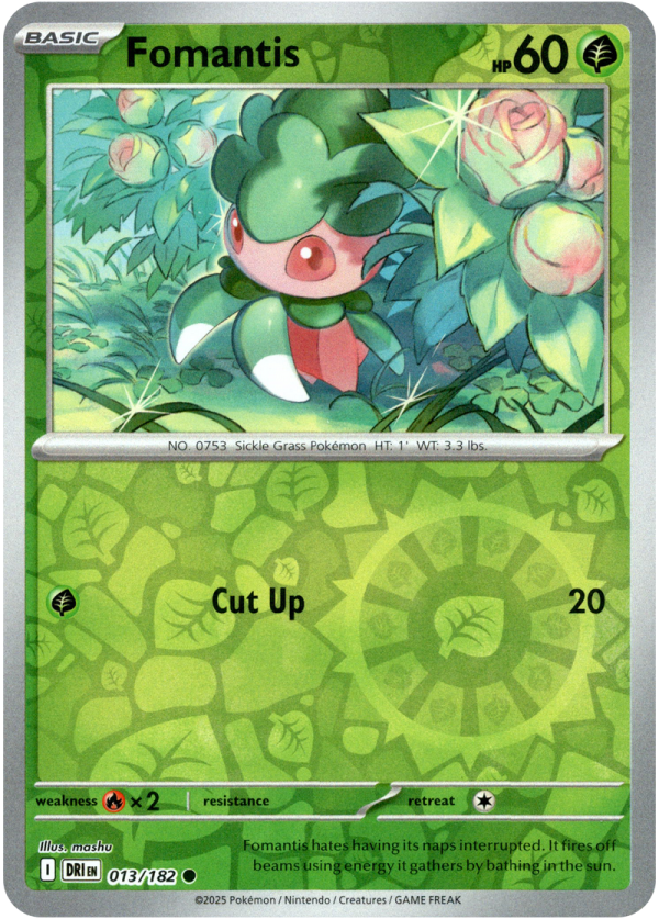 013/182 Fomantis - Reverse Holo | Pokemon Scarlet & Violet—Destined Rivals