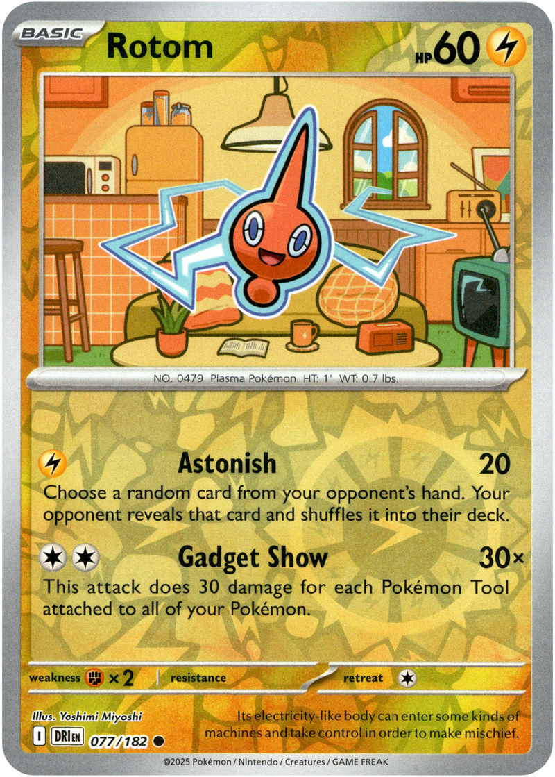 077/182 Rotom - Reverse Holo | Pokemon Scarlet & Violet—Destined Rivals