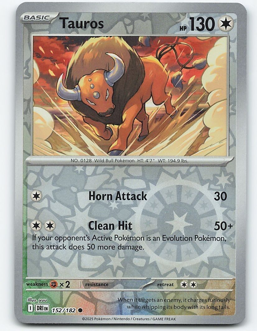 152/182 Tauros - Reverse Holo | Pokemon Scarlet & Violet—Destined Rivals