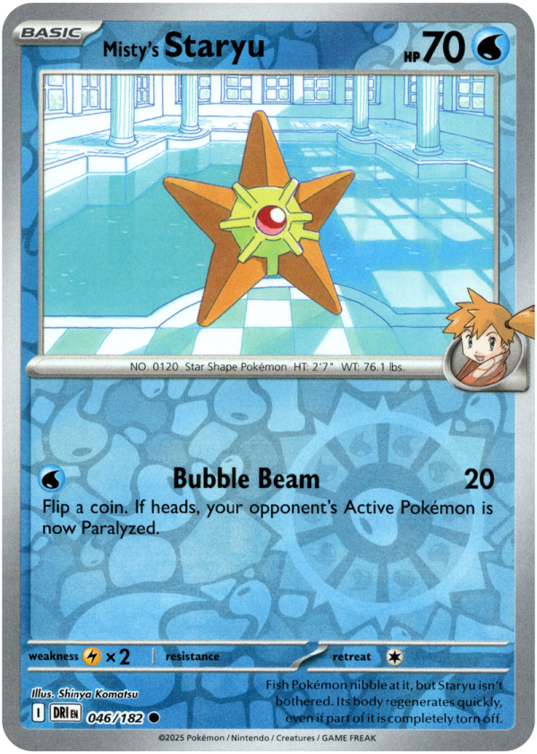 046/182 Misty's Staryu - Reverse Holo | Pokemon Scarlet & Violet—Destined Rivals
