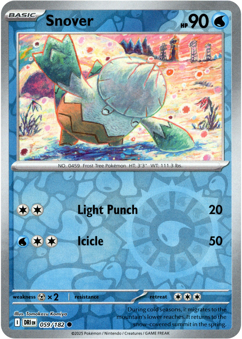 059/182 Snover - Reverse Holo | Pokemon Scarlet & Violet—Destined Rivals