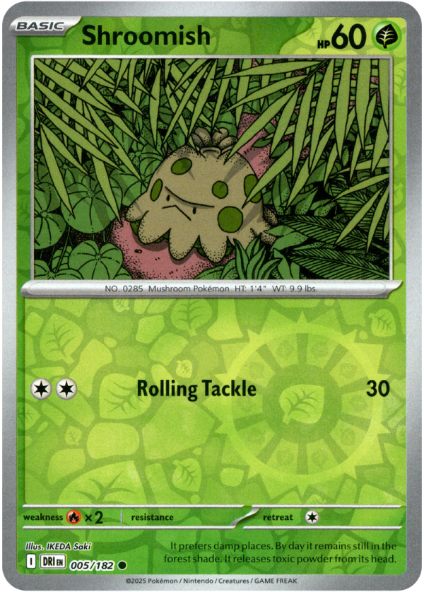 005/182 Shroomish - Reverse Holo | Pokemon Scarlet & Violet—Destined Rivals