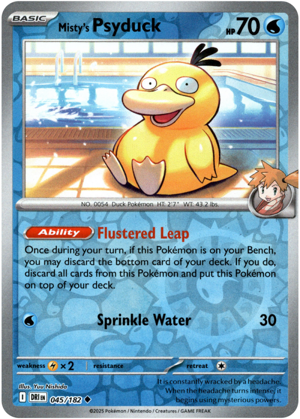 045/182 Misty's Psyduck - Reverse Holo | Pokemon Scarlet & Violet—Destined Rivals
