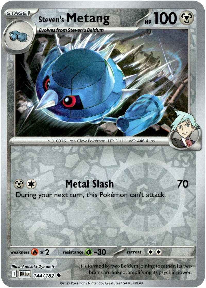 144/182 Steven's Metang - Reverse Holo | Pokemon Scarlet & Violet—Destined Rivals
