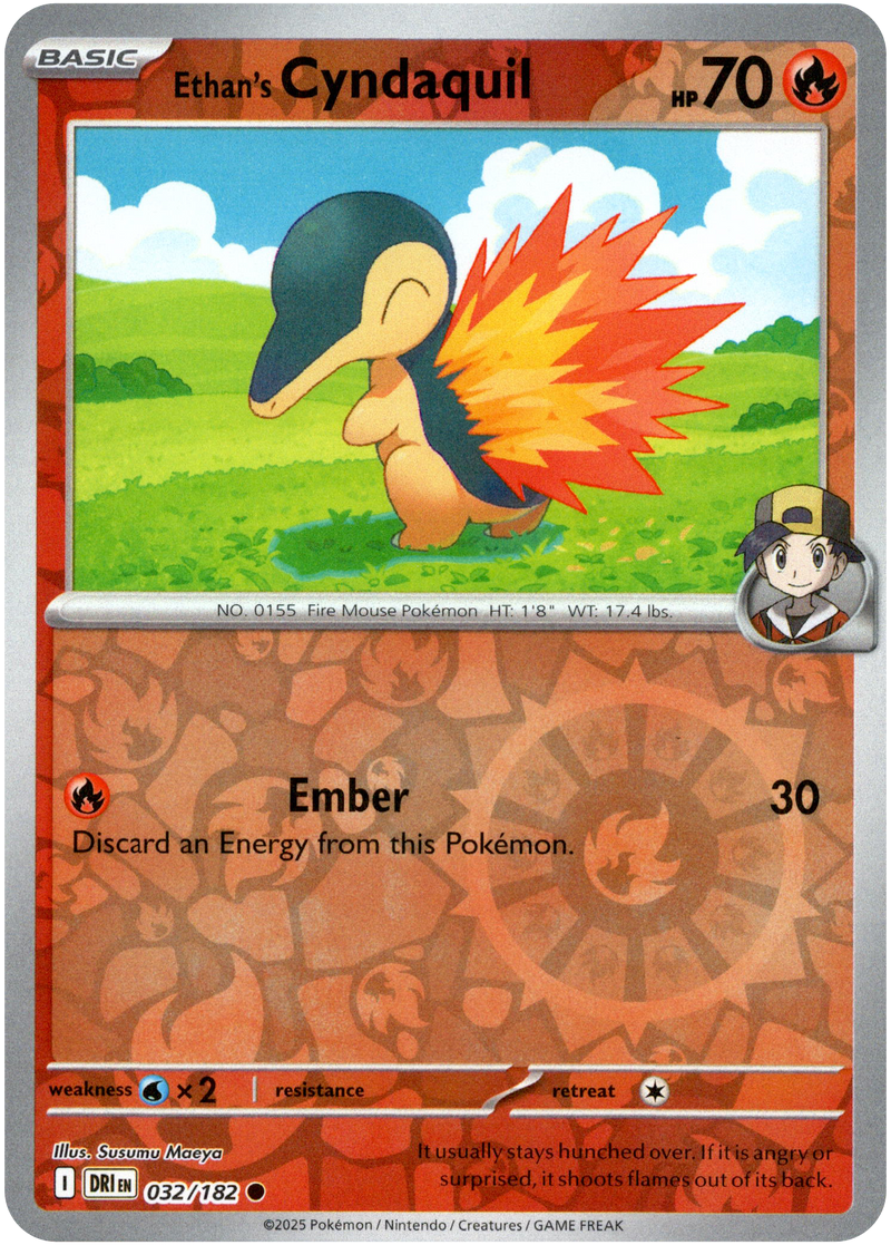 032/182 Ethan's Cyndaquil - Reverse Holo | Pokemon Scarlet & Violet—Destined Rivals