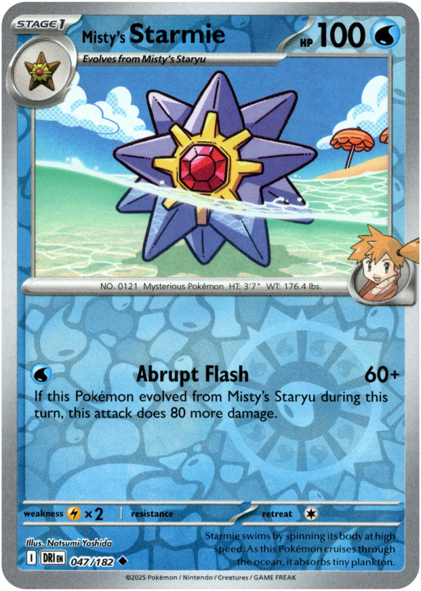 047/182 Misty's Starmie - Reverse Holo | Pokemon Scarlet & Violet—Destined Rivals