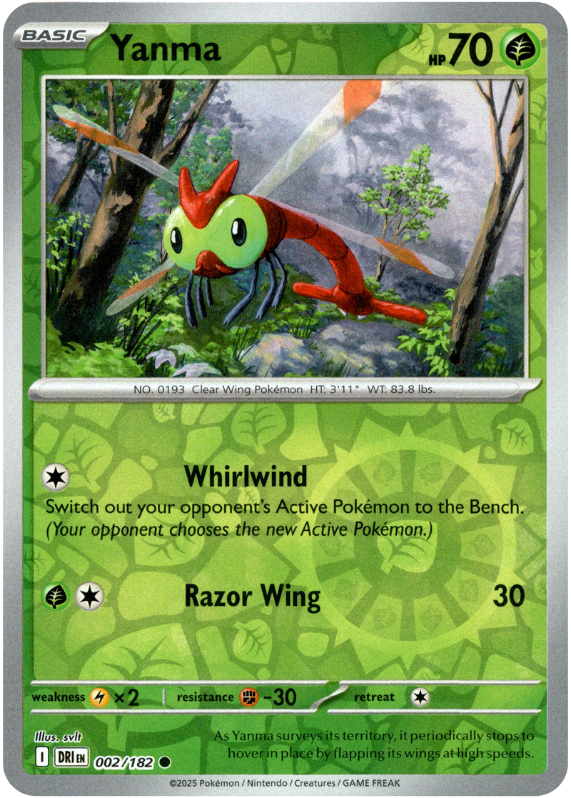 002/182 Yanma - Reverse Holo | Pokemon Scarlet & Violet—Destined Rivals
