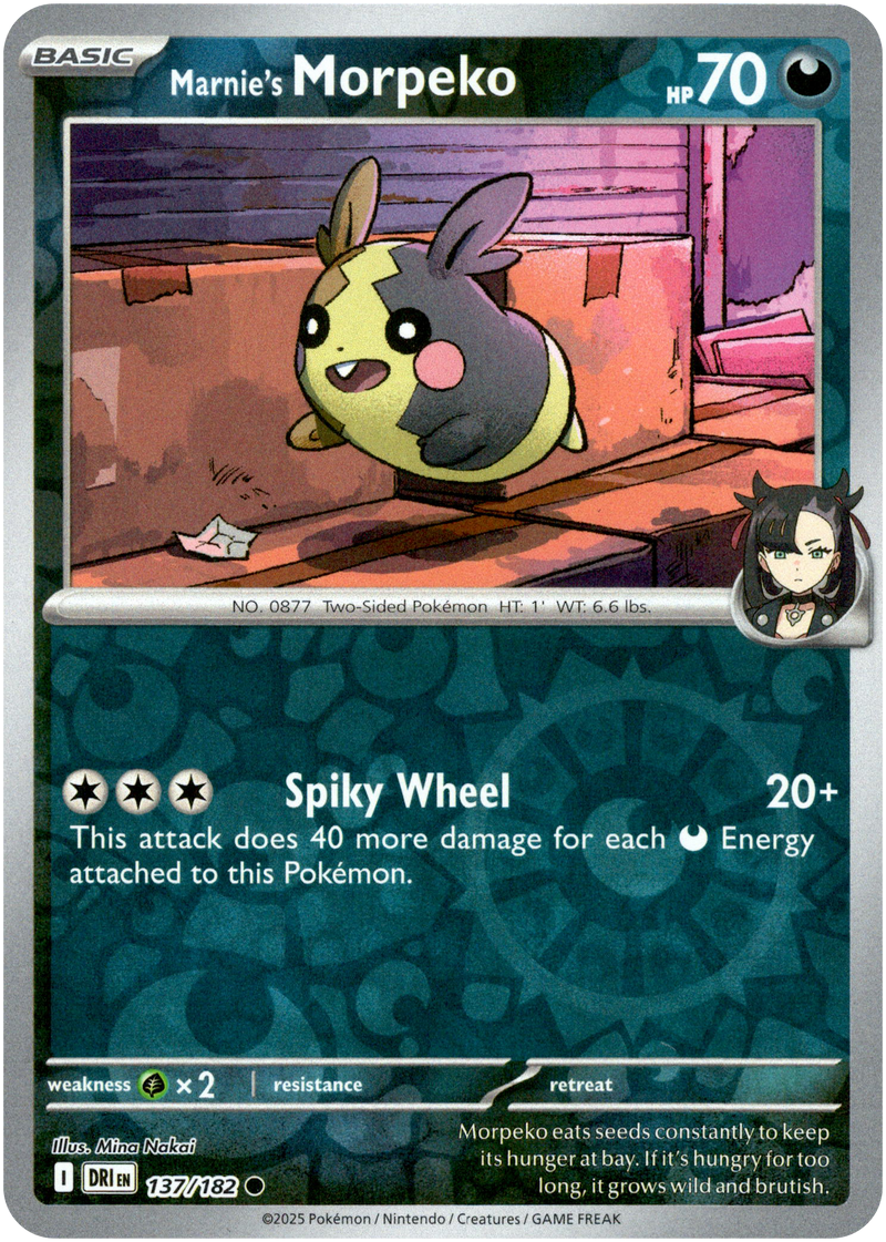 137/182 Marnie's Morpeko - Reverse Holo | Pokemon Scarlet & Violet—Destined Rivals