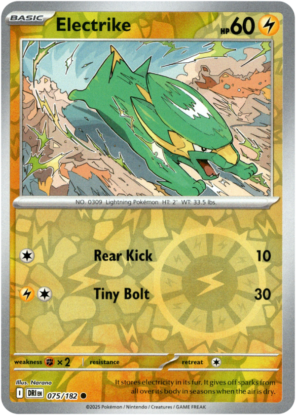 075/182 Electrike - Reverse Holo | Pokemon Scarlet & Violet—Destined Rivals